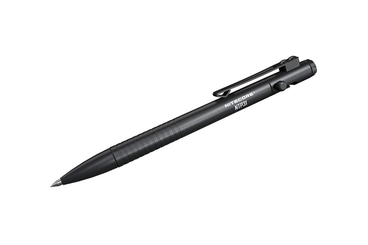 Nitecore NTP31 Bolt Action Tactical Pen, Black, 6952506494149 PEN-NITE-NTP31