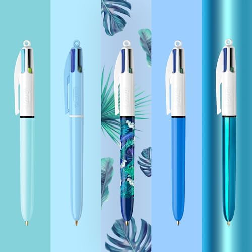 BIC 4 Colours Special Collection of 15 Ball Pens Medium Points (1.00 mm) and Wide Point (1.6 mm)