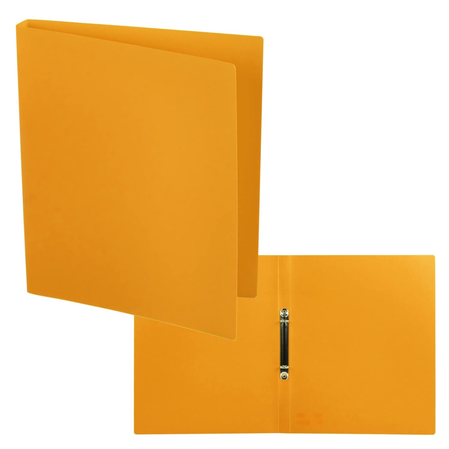 Idena 10436 Ring Binder in DIN A4 Format, with 2-Ring Mechanism, 20 mm Spine Width, Orange, Pack of
