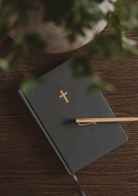 Sweet Water Decor Bible Study Journal with Ribbon Bookmark, Notebook for Church Sermon Notes, 112