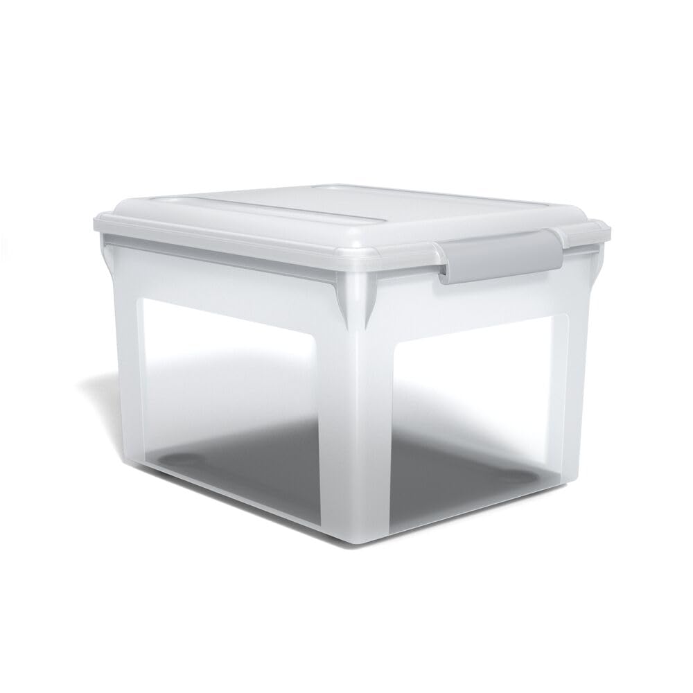 STAPLES Store & Slide Plastic File Box, Latching, Letter/Legal, 2/Pk