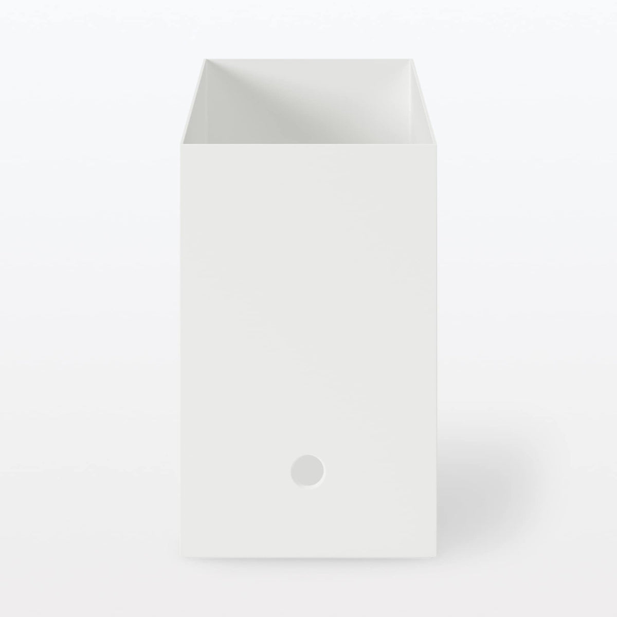 MUJI NCE47A3A File Box with Recycled Polypropylene, Standard Type, Wide, White, Gray, Approx. Width