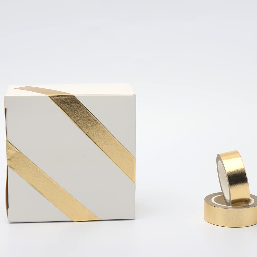 NatSumeBasics 2 Gold Foil Washi Tapes Metallic Crafts Masking Tapes