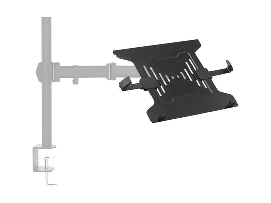 Monoprice Laptop Holder Attachment for Desk Mounts - Ideal for Work, Home, Office Laptops, Black