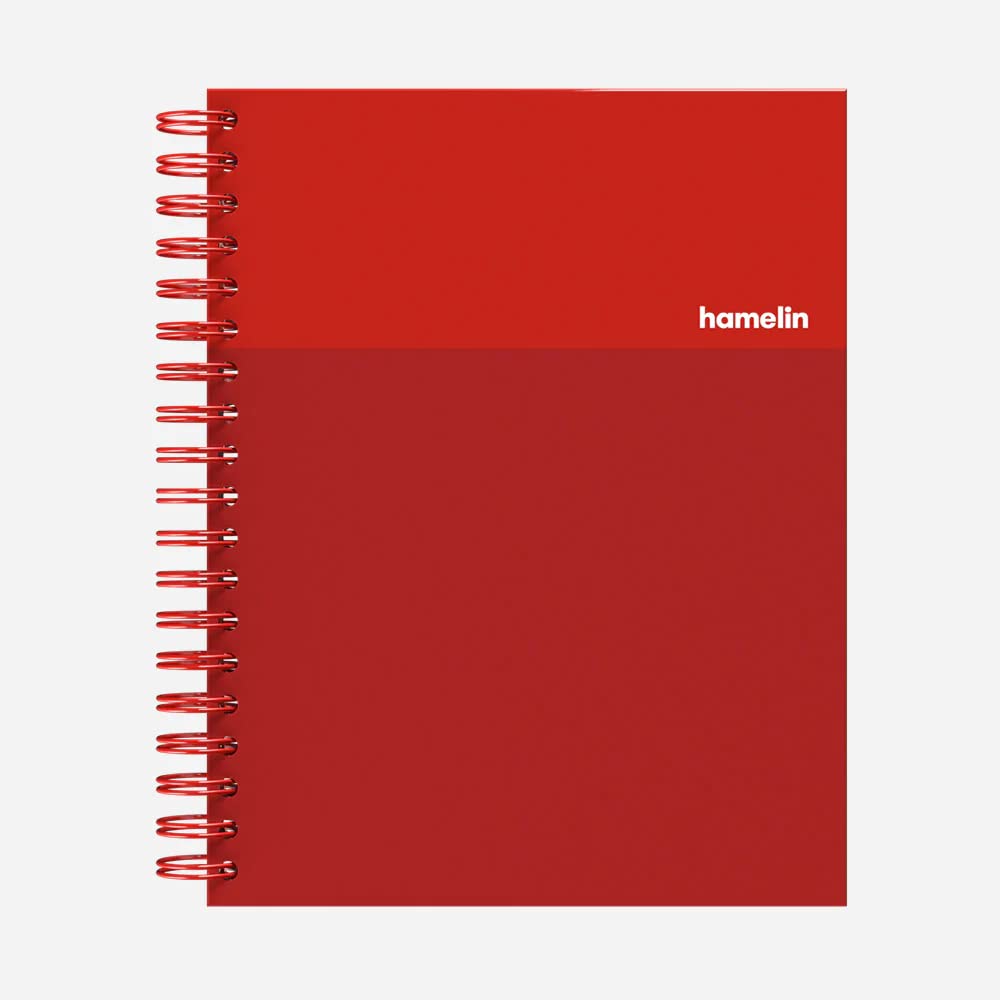Hamelin, Spiral Notebook, 8x10in, College Ruled, Hardcover, 75shts/150 Pages, 1 Subject Notebook