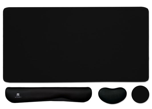 4-in-1 Large Gaming Mouse Pad, Keyboard Wrist Rest Pad & Wrist Support Mousepad Set, Extended Desk
