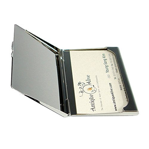 Antique Alive Mother of Pearl Design RFID Blocking Protection Business Card Case, Credit Card