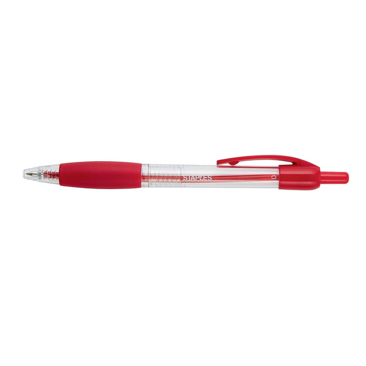 Staples Retractable Ballpoint Pens, Medium 1.0mm, Red Ink, 36-Pk