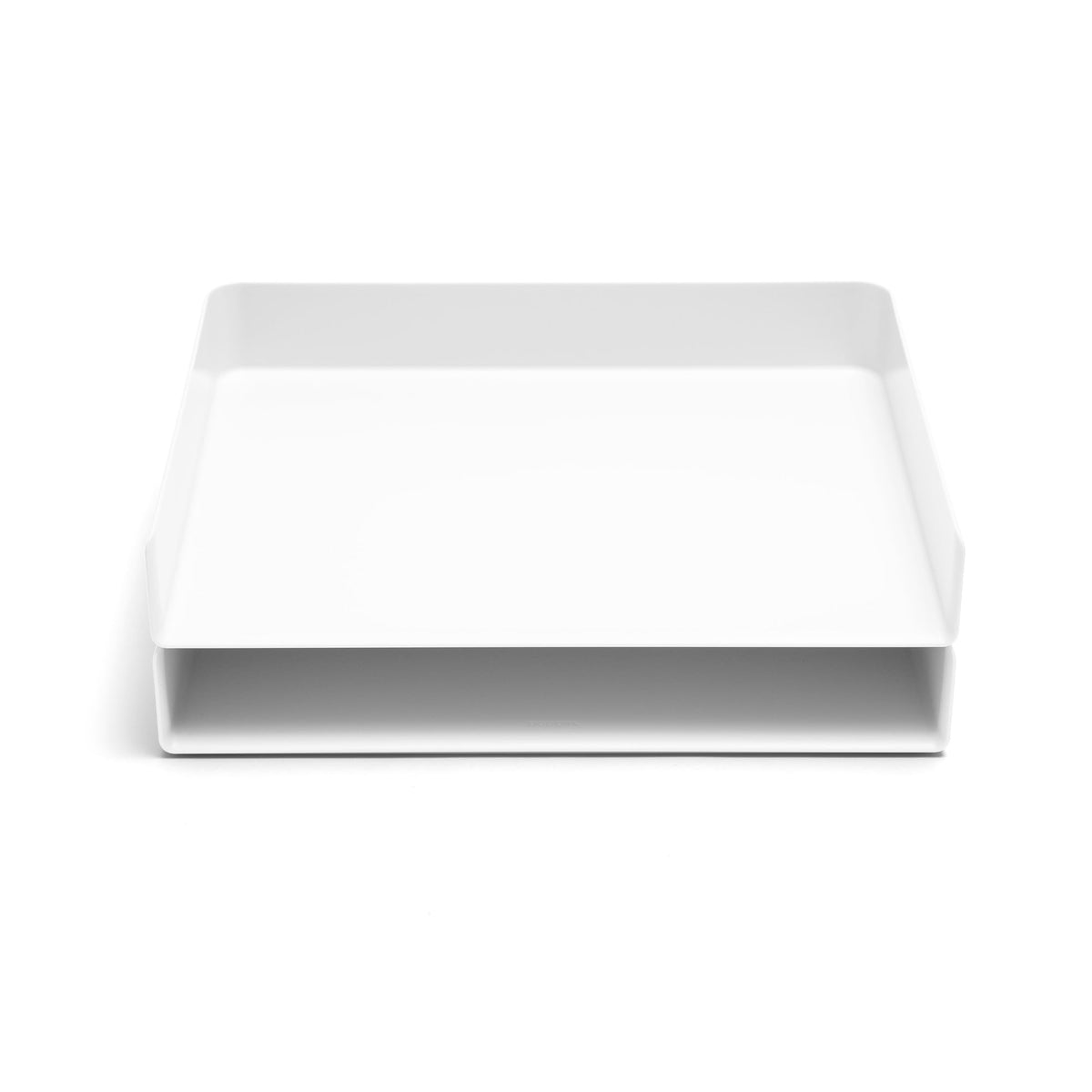 Poppin Stackable Landscape Letter Tray - Modular Lacquer Desk Trays for Office Organization