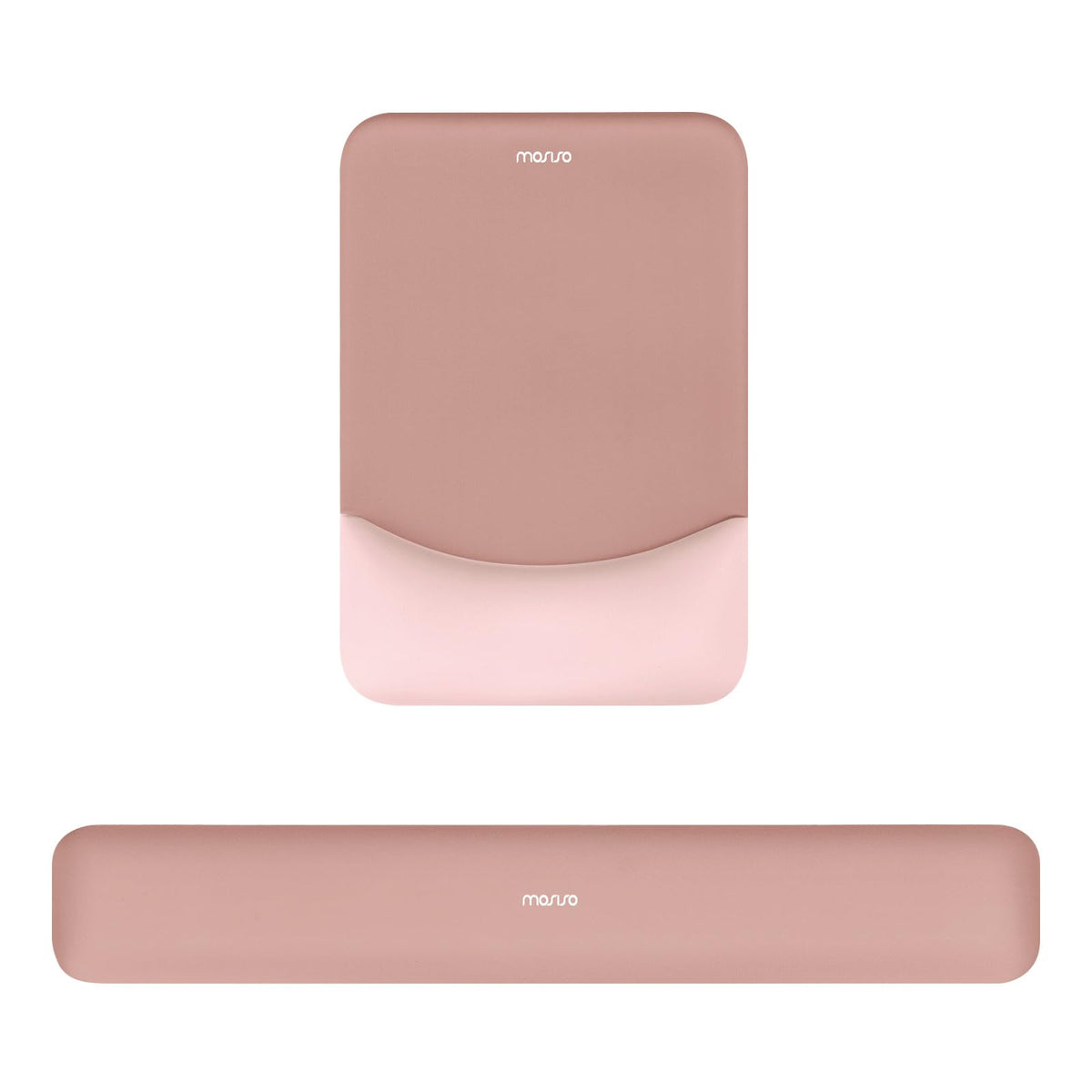 MOSISO Wrist Rest Support Mouse Pad & Keyboard Set, Salmon Pink
