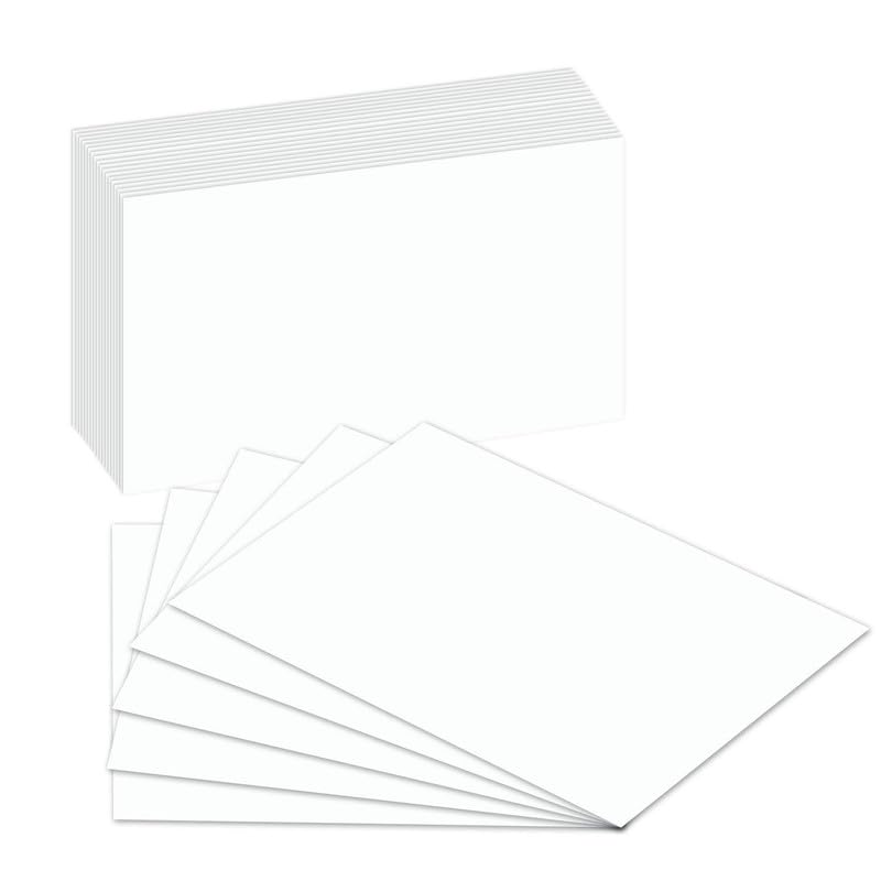100 Pcs Extra Thick White Index Cards – Blank Heavyweight 14pt (0.014”) 100lb Cover Cardstock