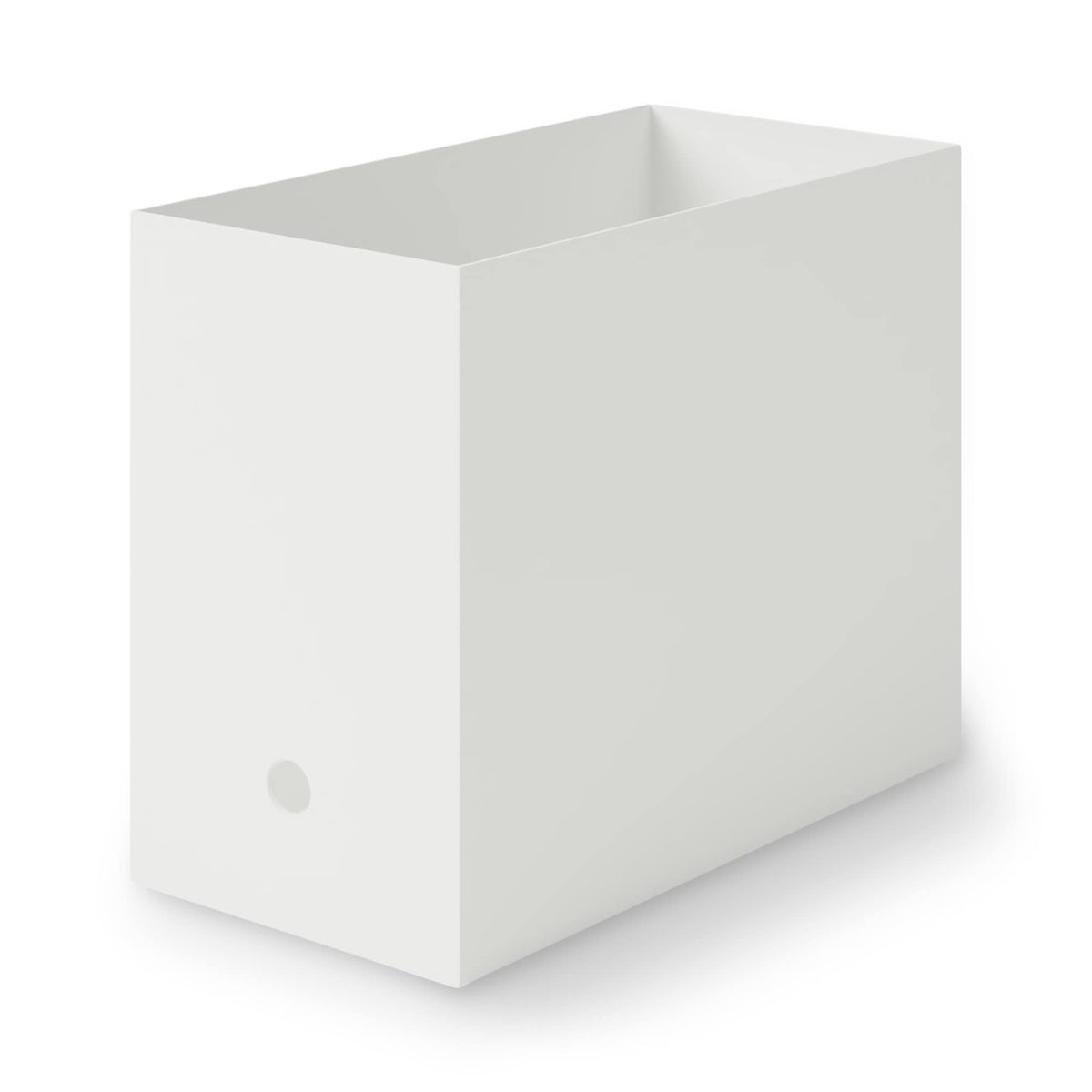 MUJI NCE47A3A File Box with Recycled Polypropylene, Standard Type, Wide, White, Gray, Approx. Width