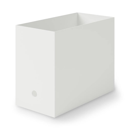 MUJI NCE47A3A File Box with Recycled Polypropylene, Standard Type, Wide, White, Gray, Approx. Width
