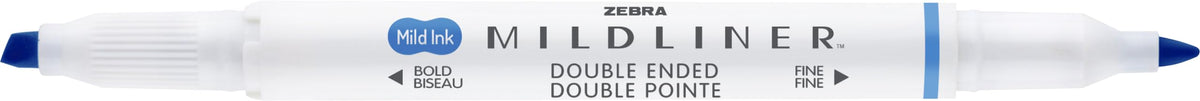 Zebra Pen MILDLINER No Bleed Highlighter, Dark Blue Color, Dual Tip, 12-Pk