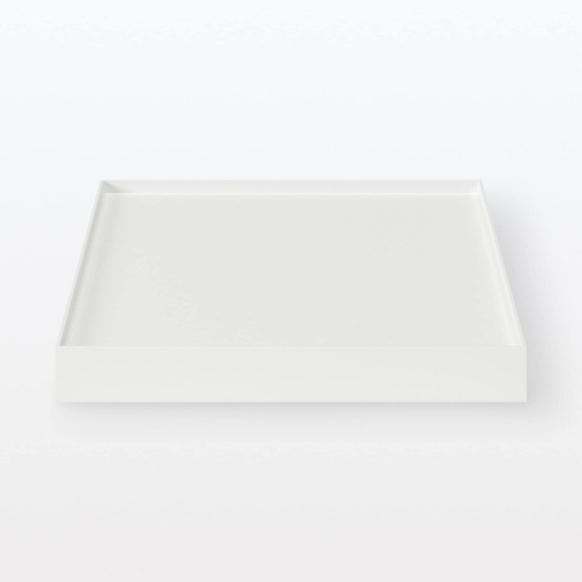 MUJI 44902868 Polypropylene File Box Standard Caster Lid White Gray, 9.8 in Width