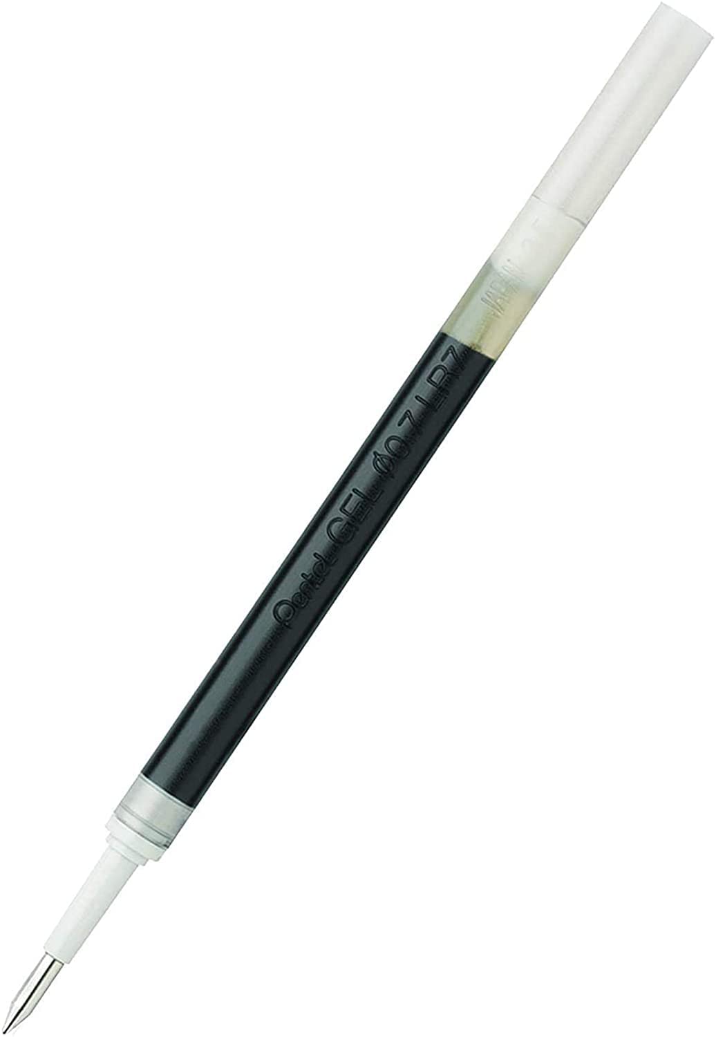 Pentel Energel 0.7 mm Deluxe RTX Liquid Gel Ink Pens, Metal Tip, Pack of 5 Black Pens with 3 Refills