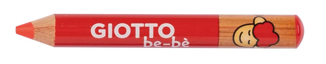 GIOTTO be-bè Large Colouring Pencils Set, 6 Assorted Colours, Super Washable, Suitable for Ages 2+