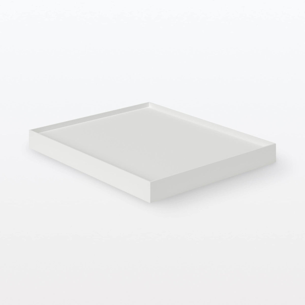 MUJI 44902868 Polypropylene File Box Standard Caster Lid White Gray, 9.8 in Width
