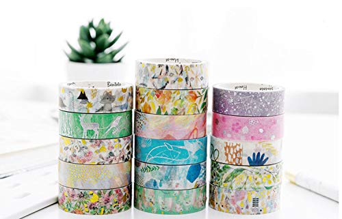 YUBBAEX Gold Washi Tape IG Style Foil Masking Tape Set Decorative for Arts, DIY Crafts, Journal