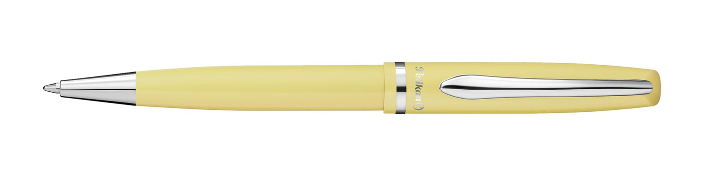 Pelikan Jazz Pastel Ballpoint Pen with Medium Point, Blue Ink Refill, Limelight, Boxed, 1 Each