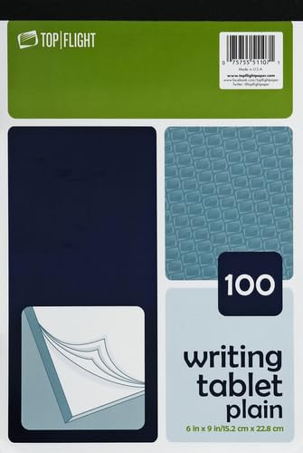 Top Flight Writing Tablet, Unruled, White, 100 Sheets (4701024)
