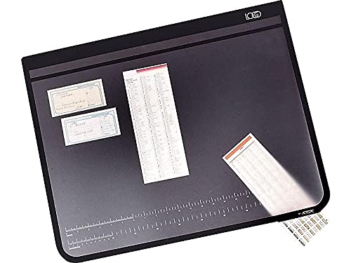 Artistic 41200 Office Products 20" x 31" Logo Pad Lift-top Desktop Organizer Desk Mat, Black/Clear