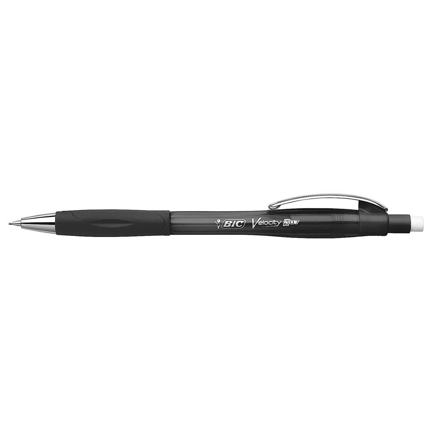 BIC Velocity Pro Refillable Mechanical Pencils - Black - Box of 12 (3 HB) Lead Pencils 0.7 mm with