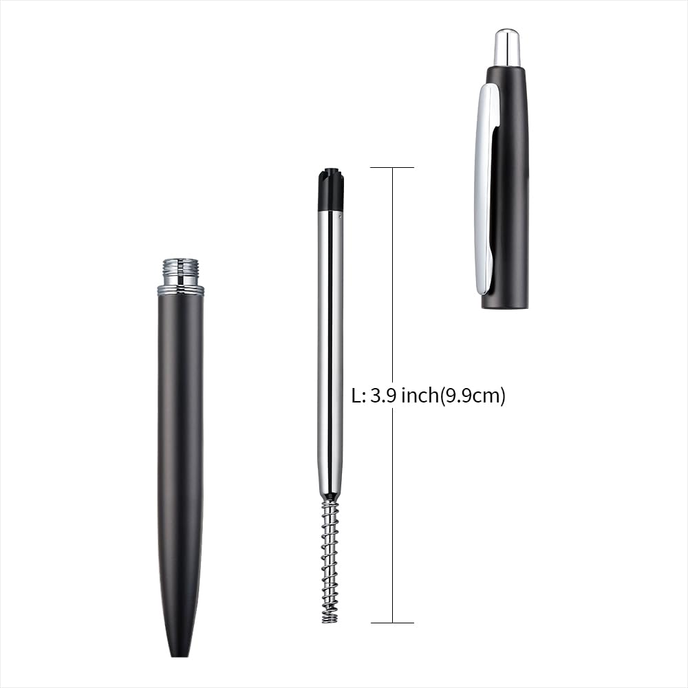 ChaoQ 6 Pcs Retractable Metal Ballpoint Pens, for Gift, Business, Office