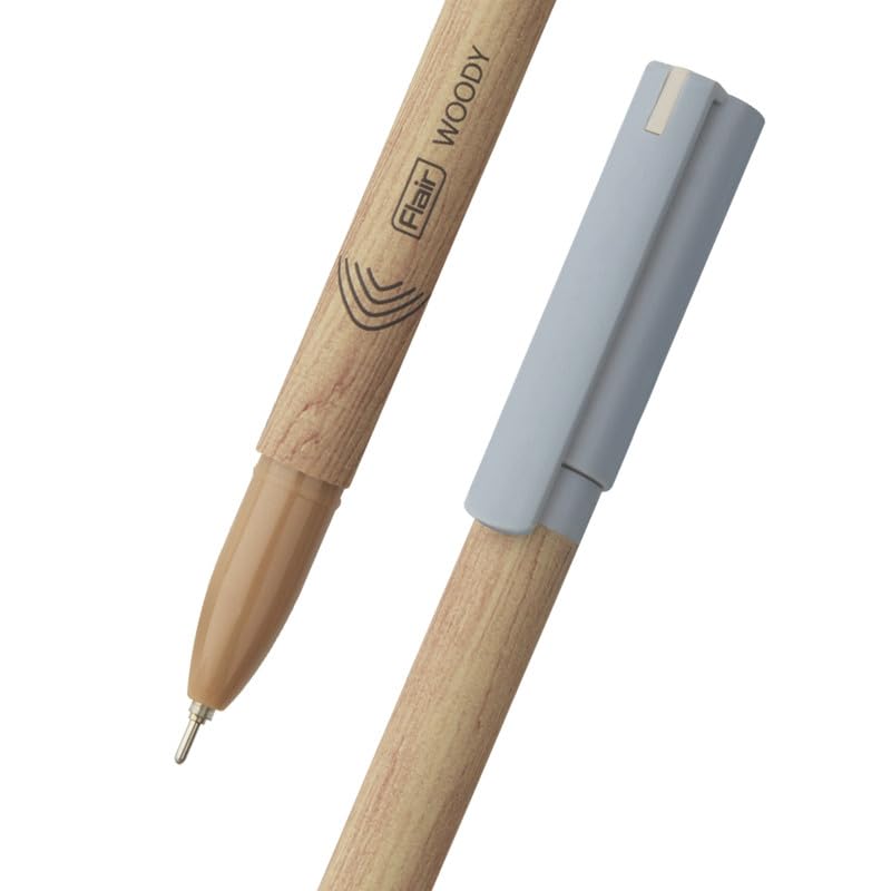 FLAIR Woody Pack Of 50 Ball Pens|Multicolor