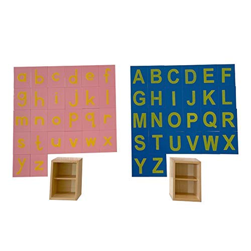 Adena Montessori Lower and Capital Case Sandpaper Letters,Early Child Development Learning