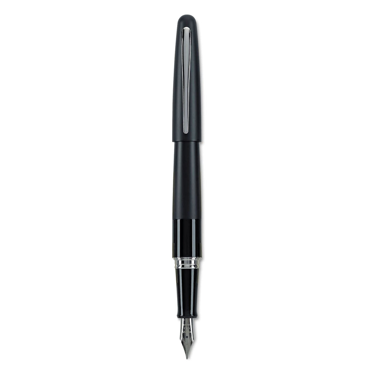 PILOT Metropolitan Collection Fountain Pen, Black Barrel, Classic Design, Medium Nib, Black Ink
