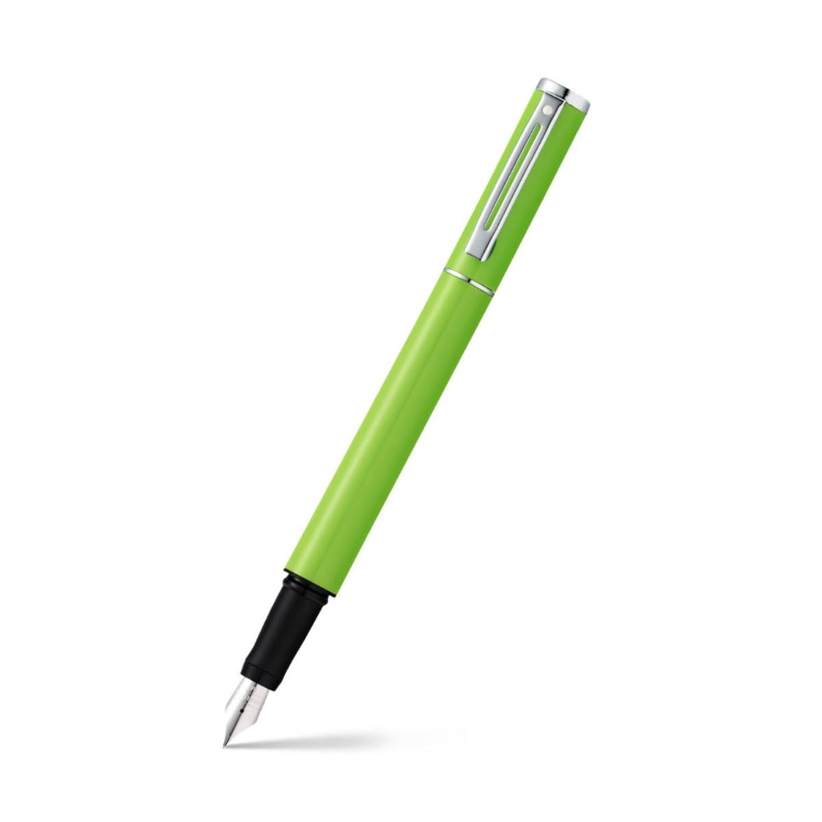 Sheaffer Pop Glossy Lime Green Fountain Pen with Chrome Trim and Medium Nib