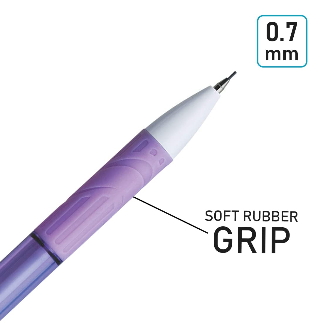 FLAIR Clixx Medium 0.7 mm Mechanical Pencil Pouch Pack | Triangular Barrel For Relaxed Drawing |