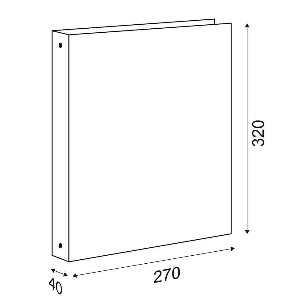 FAVORIT Sprint Cardboard Ring Binder, 22 x 30 cm, 4 Round Rings 30 mm, Red 400173353