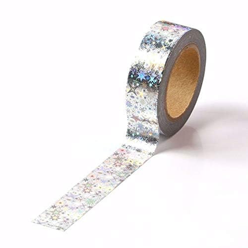 Syntego Solid Foil Washi Tape 15mm x 10m - Self-Adhesive Decorative Tape; for Scrapbooking