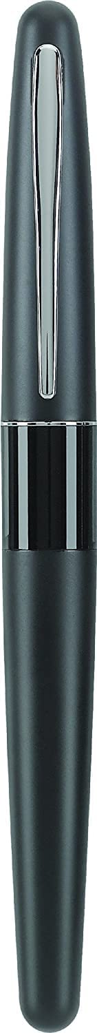 PILOT Metropolitan Collection Fountain Pen, Black Barrel, Classic Design, Medium Nib, With 12 Black