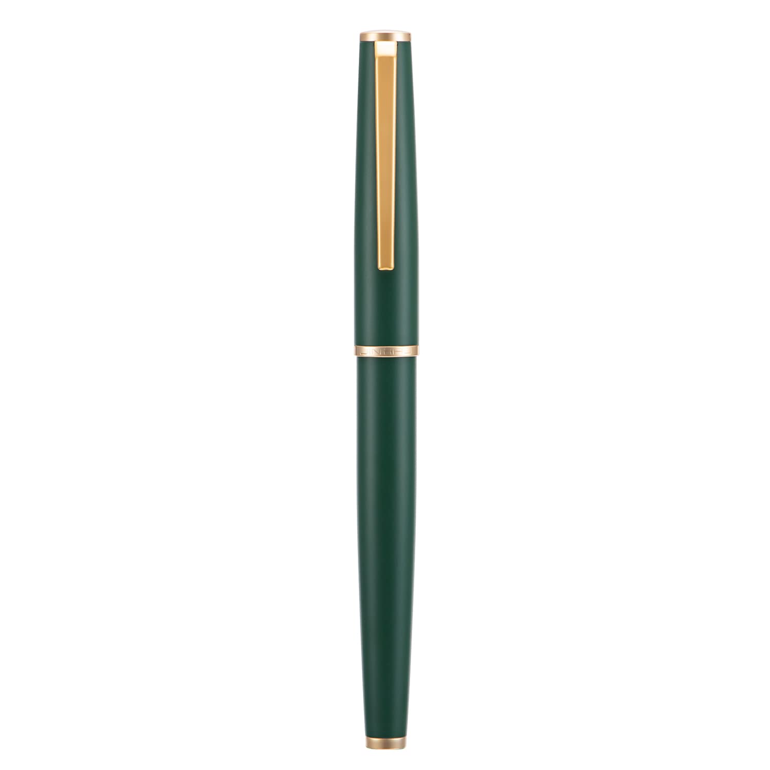 Jinhao 95 Metal Fountain Pen Medium Nib, Matte Green with Golden Clip Writing Pen