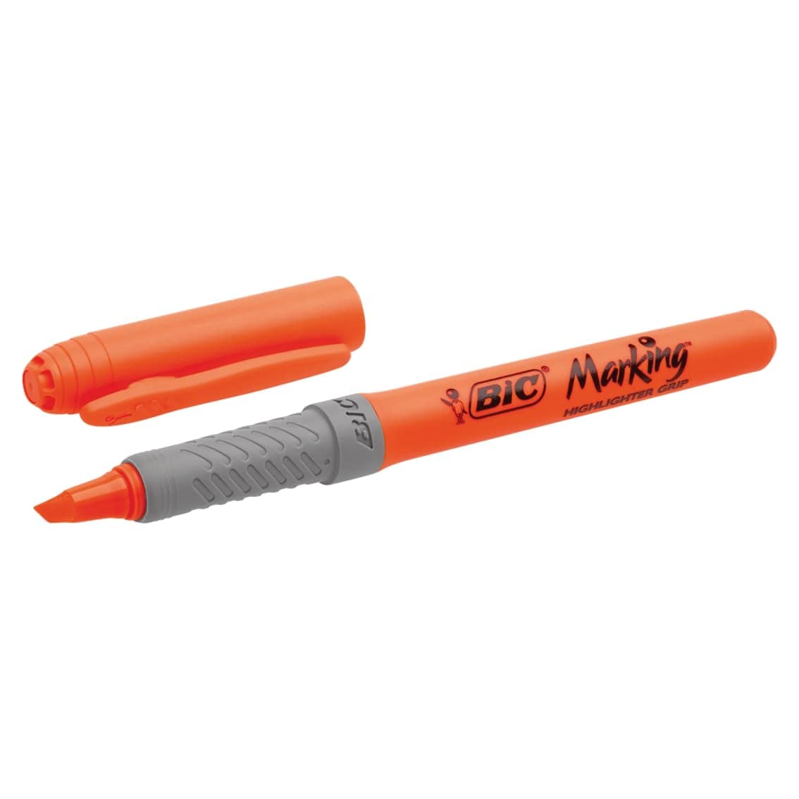 Bic Highlighter Grip Pens - Orange, Box of 12