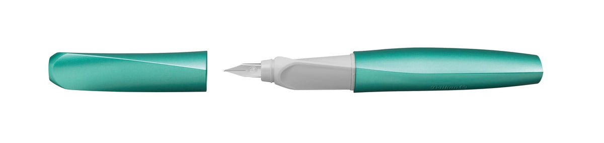 Pelikan Twist Fountain Pen with 1 Ink Cartridge, Medium Nib, Cold Alaska, Boxed (820165)