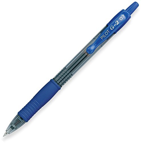 PILOT G2 Retractable Gel Rollerball Pens Fine Tip Black Blue Red Pack of 6