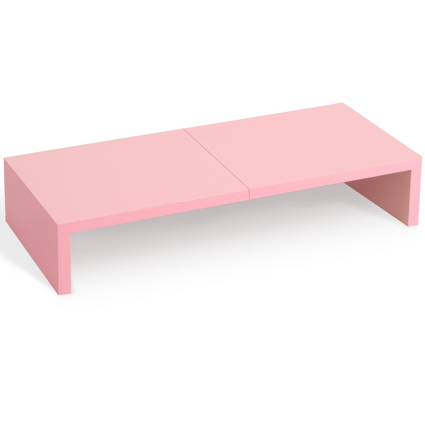 TEAMIX Pink Monitor Riser-20L inch, Wood Monitor Stand for Desk, Sturdy TV/Screen/PC/Printer/Laptop