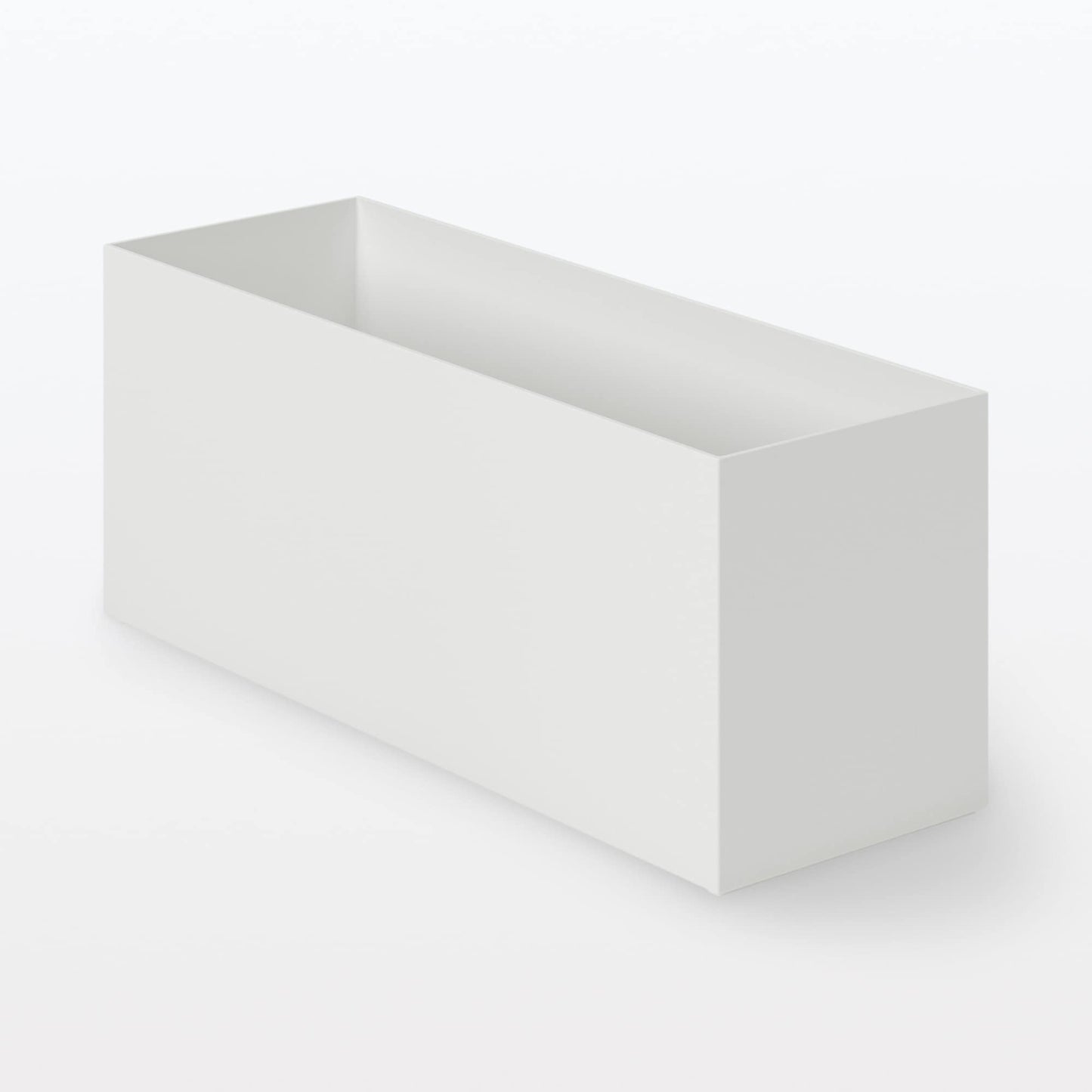 無印良品 MUJI 83904388 Recycled Polypropylene File Box, Standard Type, 1/2, White Gray, Approx. Width