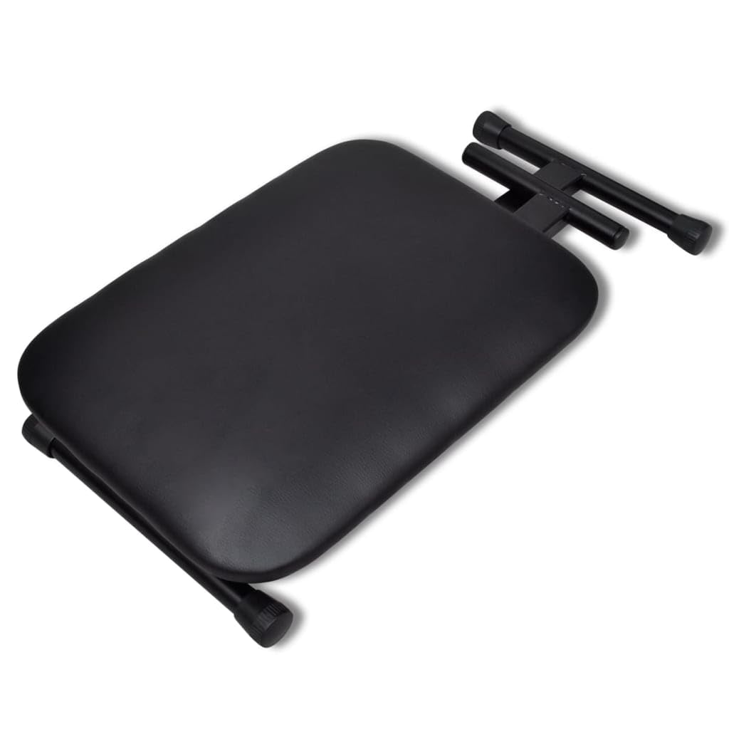 vidaXL Keyboard Stand and Stool Set Adjustable Height Piano Bench Padded Seat
