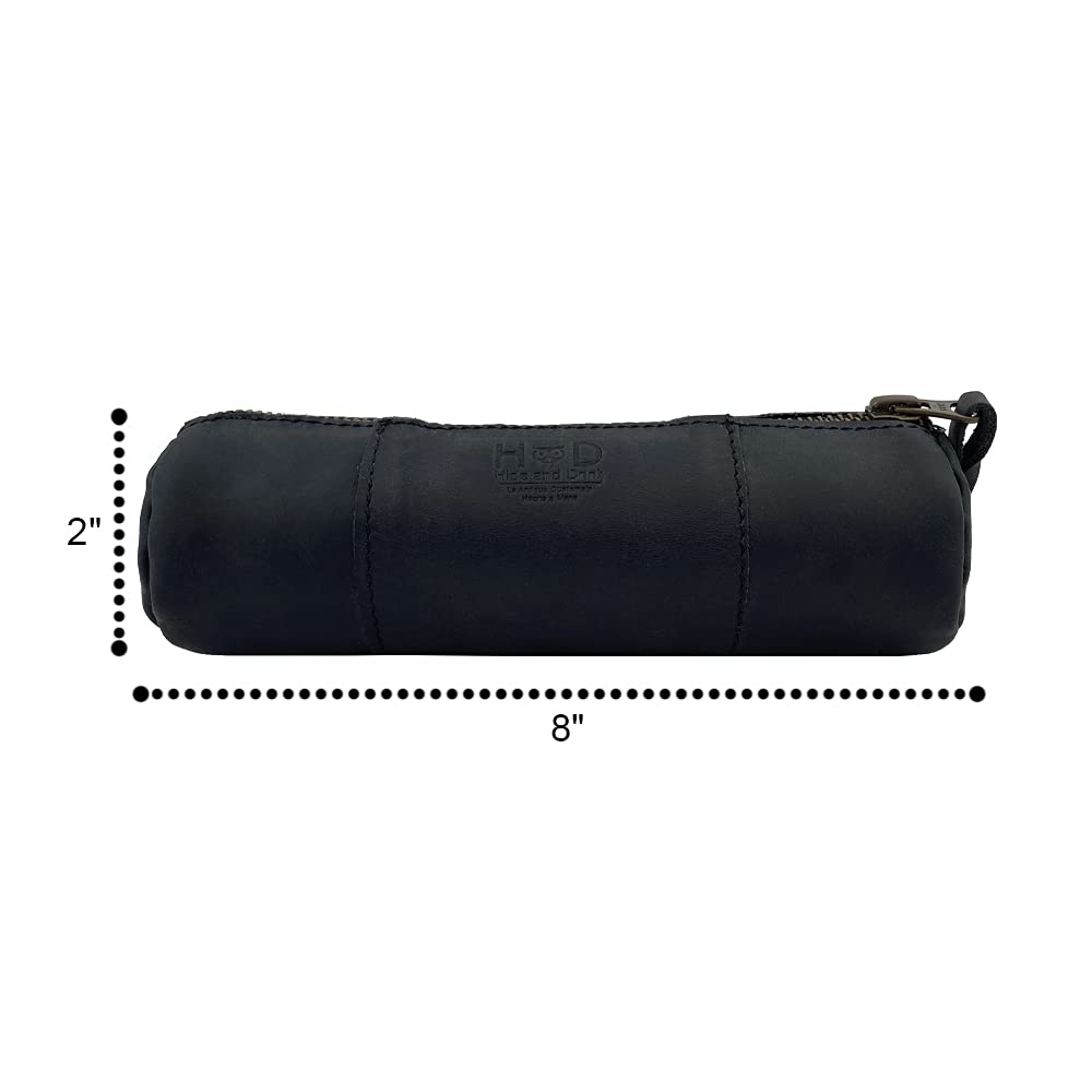 Hide & Drink, Rustic Cylinder Case for Keys, Office Supplies, Change, Personal Items, Cables &