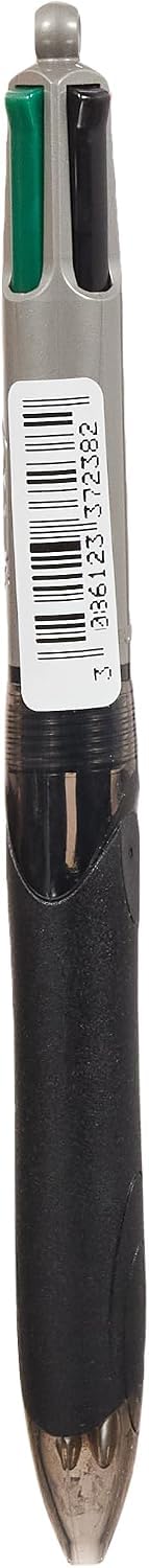 BIC 4 Colours Grip Pro Retractable Medium Point (1.0 mm) Ballpoint Pens, 12 Pens and Each Pen