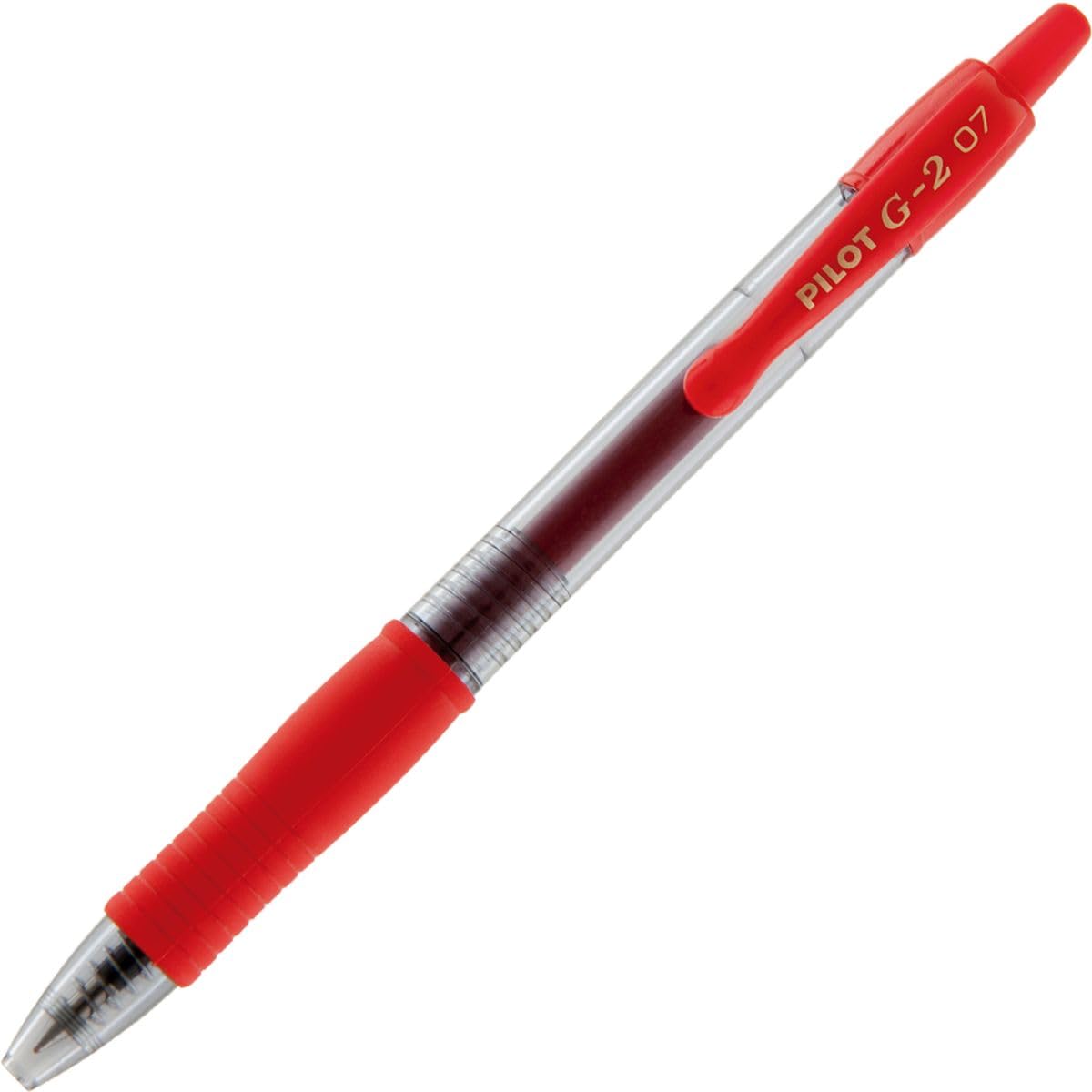 Pilot G207 Retractable Gel Rollerball 0.7 mm Tip (Box of 12) - Red