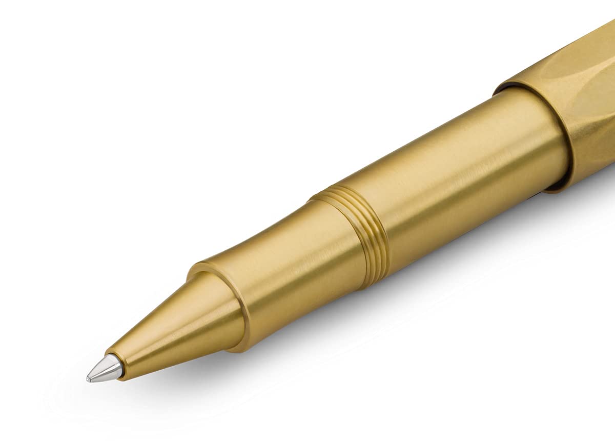 Kaweco BRASS SPORT Gel/Ballpoint Pen I Pen Including 0.7 mm Rollerball Pen Refill for Left-Handed