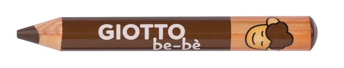 GIOTTO be-bè Large Colouring Pencils Set, 6 Assorted Colours, Super Washable, Suitable for Ages 2+