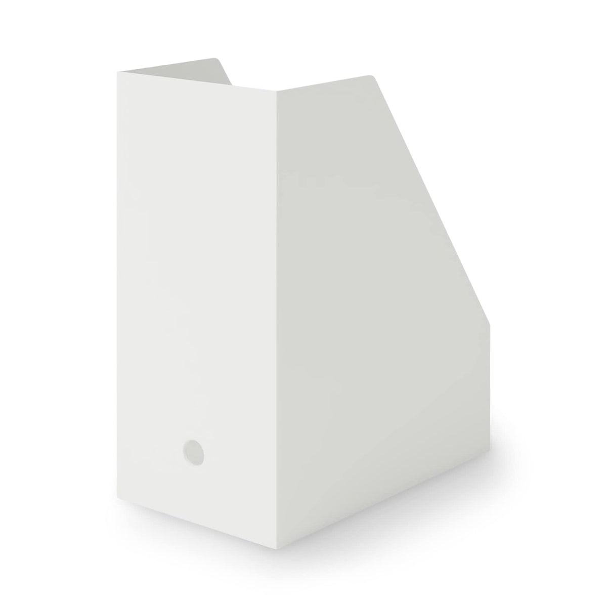 MUJI NCE45A3A Standing File Box with Recycled Polypropylene, Wide, White Gray, Approx. Width 5.9 x