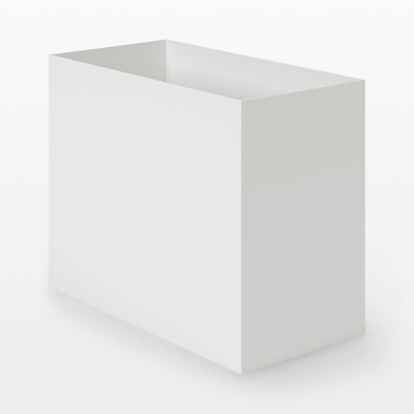 MUJI NCE47A3A File Box with Recycled Polypropylene, Standard Type, Wide, White, Gray, Approx. Width